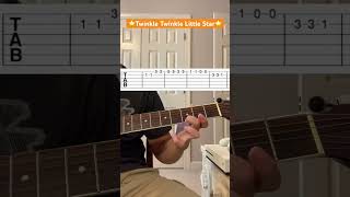 How To Play Twinkle Twinkle Little Star (TABS) | Easy Guitar Tutorial #shorts