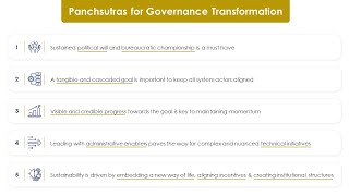 Panchsutras For Governance Transformation Governance Frameworks