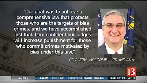 Holcomb signs hate crimes law