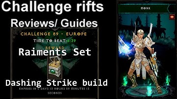 Diablo 3 Challenge Rift 89 Monk Dashing Strike build