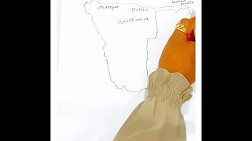 How to draw map of Namibia step by step # easy way to draw map of Namibia # draw Africa country map