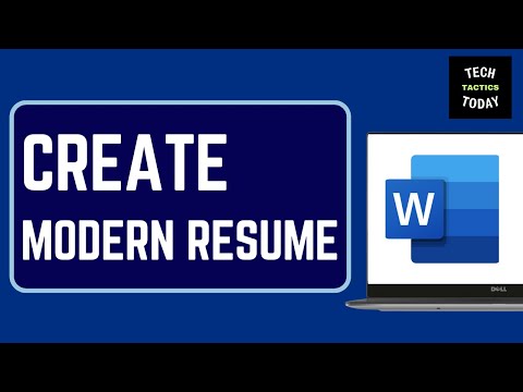 How To Create Modern Resume In Word Modern CV Template How To Make CV