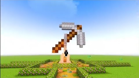 Minecraft Pickaxe Statue Tutorial 1.21.4 - How to Build a Pickaxe Statue in Minecraft Nafi Plays |☺️