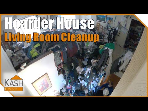 HOARDER Living Room Extreme Speed Clean! ? - Time-Lapse DIY