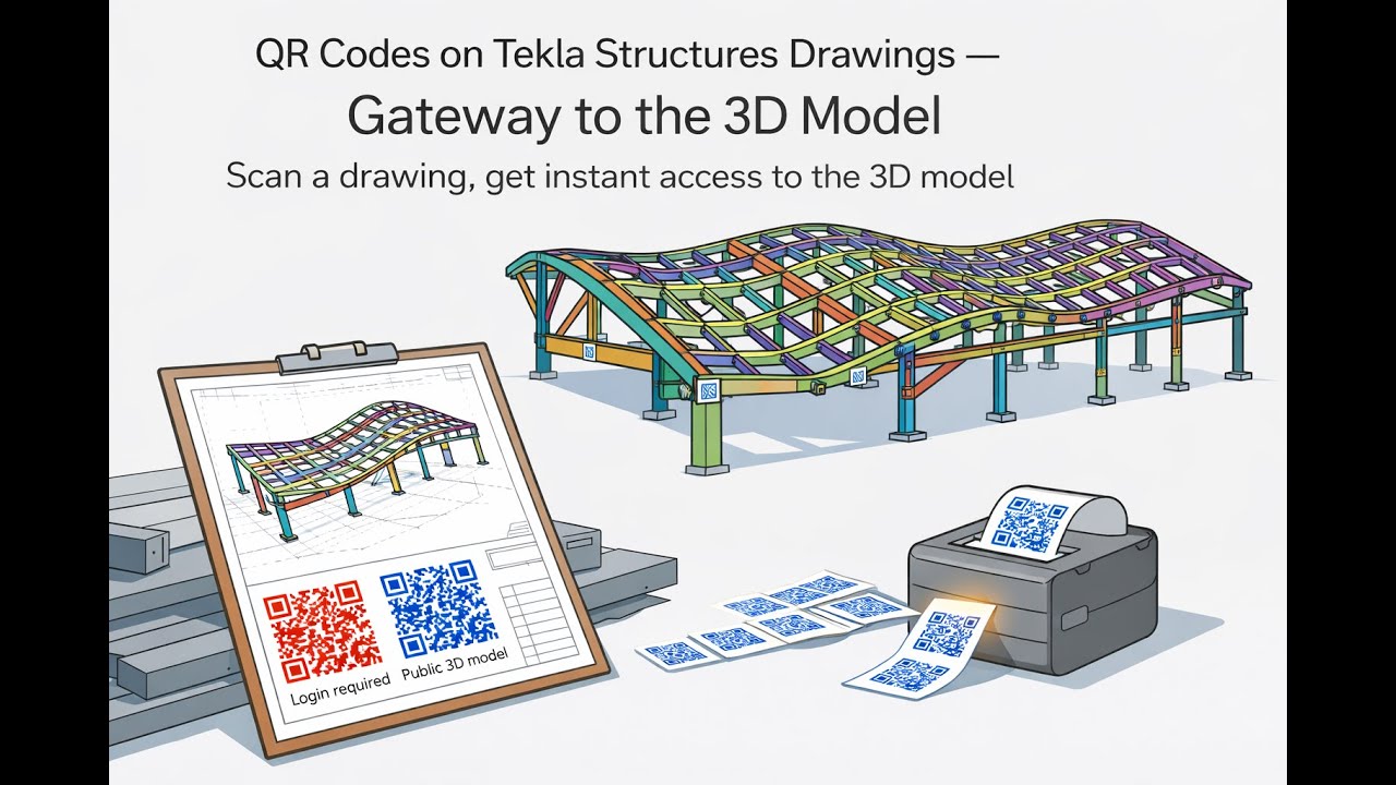 QR Codes on Tekla Structures Drawings: Gateway to the 3D Model - YouTube