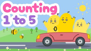 Learn to Count from 1 to 5 for Kids! Counting Road-trip with The Banoonies!