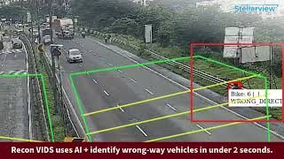 Recon II Video Incident Detection System II Stellarview II Wrong Direction Detection