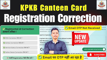 KPKB Canteen Card Registration Correction Step by Step | KPKB Card Update | KPKB Card Problem Fix