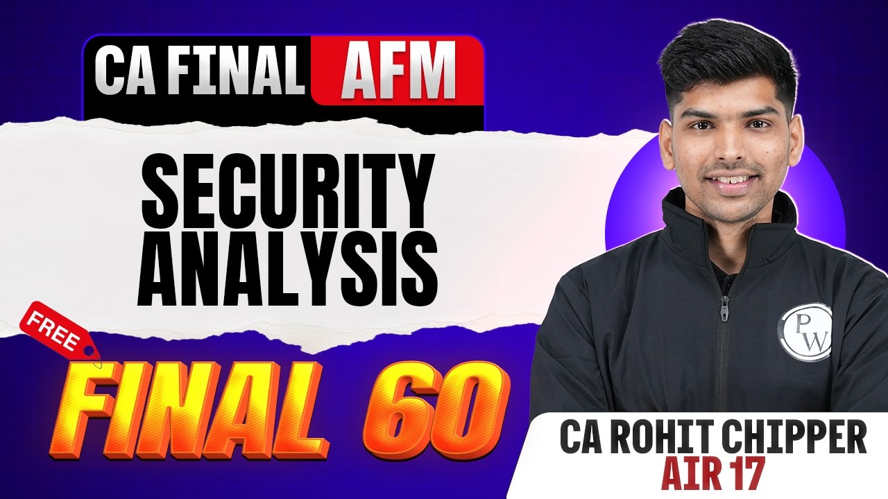 CA Final AFM: Security Analysis | AFM Revision | CA Final AFM | CA ...