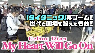 [ストリートピアノ]世代と国境を超えたタイタニックの名曲、My Heart Will Go Onを弾いてみた[セリーヌディオン]