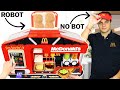 McDonald's Burger Cooking Custom LEGO Machine vs. Man | Robot vs. Worker