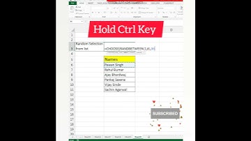 How to select any Name from list #shorts #excel #tipsandtricks #ytshorts #viral