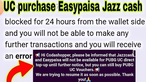 Midasbuy UC purchase Easypaisa Jazz cash Problem in Pakistan | UC purchase Error