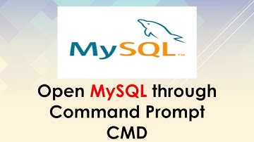 Open MySQL through  Command Prompt CMD