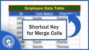 Shortcut Key for Merge Cells in Excel (Excel Shortcuts)