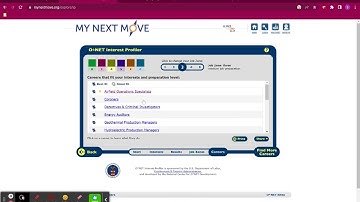 O Net Interest Profiler   Career Exploration