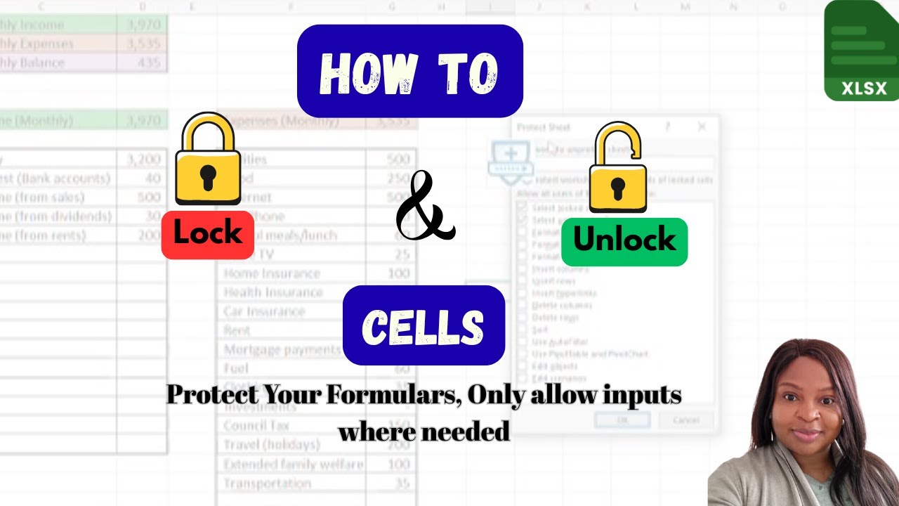 How to Lock and Unlock Cells in Excel | Protect Formulas & Allow Data ...