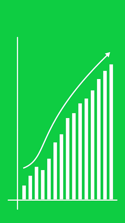 Growth Bar Graph Animation Overlay Green Screen