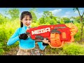 VTL Nerf War: Both SEAL Girls Use Case Lost Motorcycle Nerf Guns Fight Ringman Tranbi skills Battle