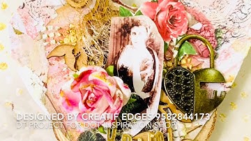 DIY   SCRAPBOOK LAYOUT I Mixed media for beginners I  Tutorial on simple mixed media art layout