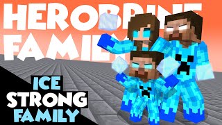 HEROBRINE ICE STRONG FAMILY - Minecraft Animation