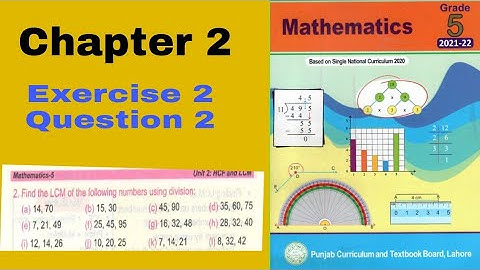 Class 5 Math Chapter 2 Exercise 2 | Q 2 | LCM by using division method | Ilmi darasgah