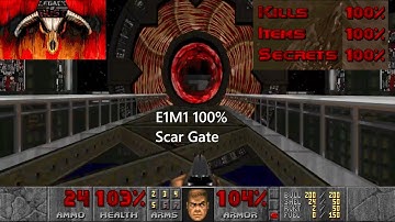 Doom+Doom2: Legacy of Rust E1M1 Ultra Violence 100% with commentary