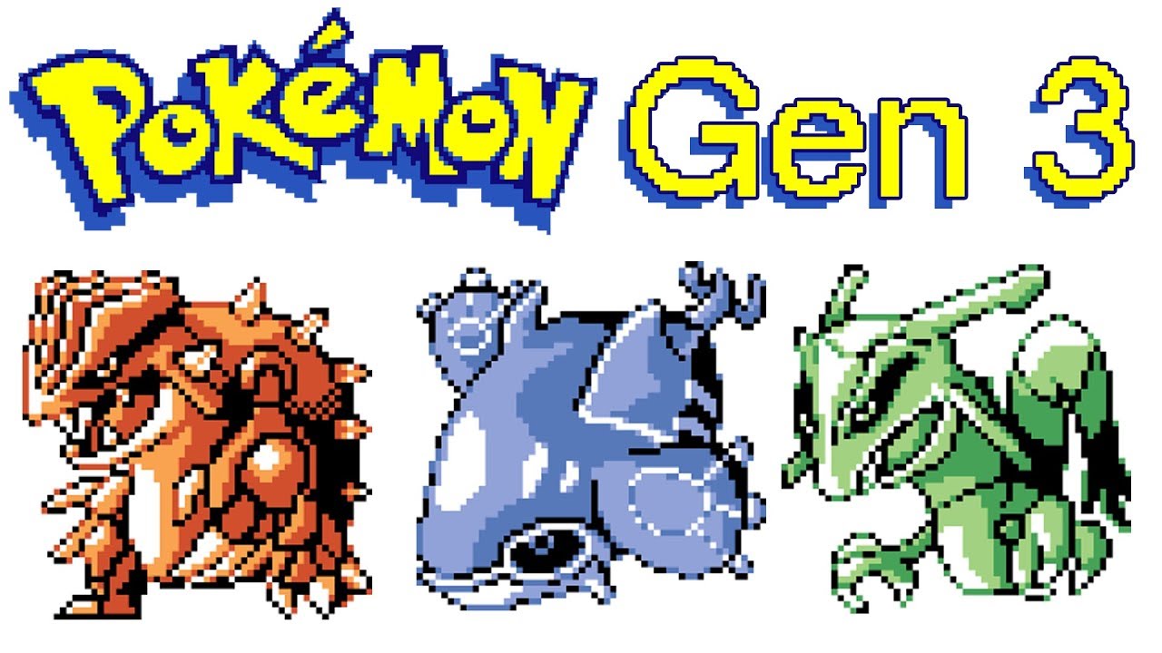 Gen 3 Pokémon Drawn In The R/B/G Style - Youtube