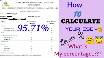 how to calculate Icse percentage|what is best of 5|take out your percentage%| icse percentage method