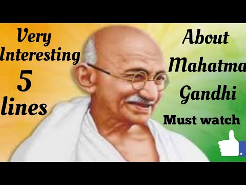 5 lines on Gandhi ji bapu / happy Gandhi jayanti 2 October | kids English connection | Angel Ananya