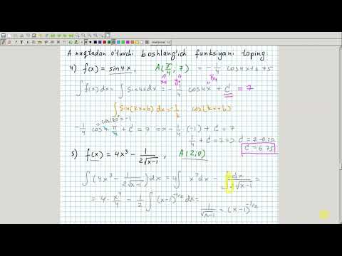 Integralni topishga mashqlar (1-qism). Algebra 11-sinf. 27-dars