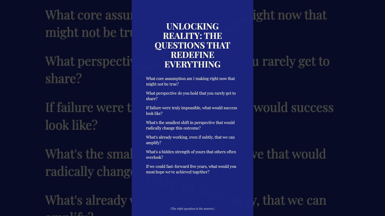 UNLOCKING REALITY: THE QUESTIONS THAT REDEFINE EVERYTHING |  The Inqui...