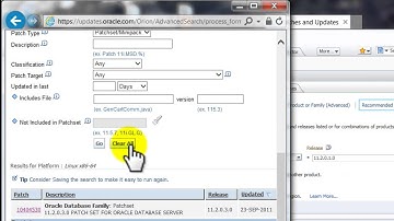 How to find the latest patchset and associated patch number for oracle