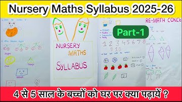 Nursery Maths Syllabus 2025-26| Nursery ClassSyllabus|Nursery class teaching