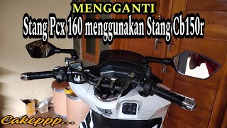 Pasang stang cb150r ke pcx 160 putih