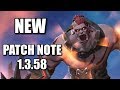 NEW PATCH NOTE 1.3.58