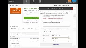 HUB - Forgot to Clock Out