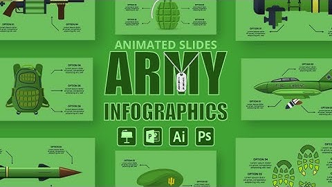 Army animated infographics/Free slides infographic Adobe Illustrator, Photoshop, PowerPoint