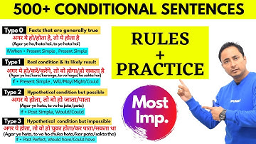 500+ Conditional Sentences Practice Exercise | TYPE 0, TYPE 1, TYPE 2 & TYPE 3 Conditional Sentences