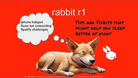 Rabbit R1  Tips and Tidbits