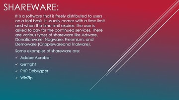 SHAREWARE FILMWARE AND OPEN SOURCE SOFTWARE