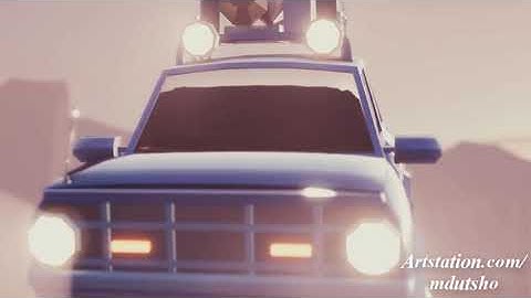 Blender low poly flying car