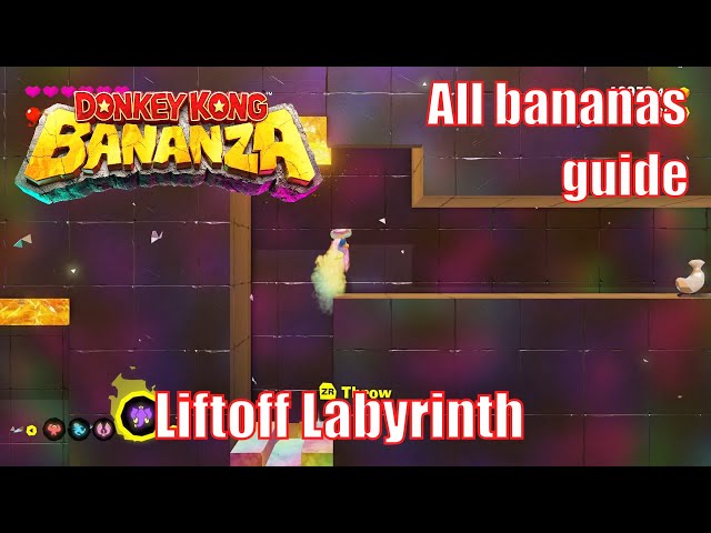 Liftoff Labyrinth - All Bananas guide | Donkey Kong Bananza - YouTube