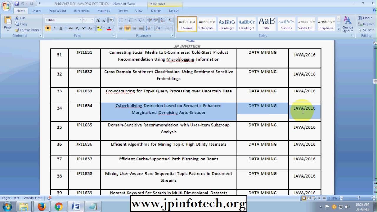 Ieee research papers on data mining