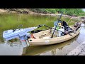 I put a MOTOR ON MY KAYAK!! (River Fishing)