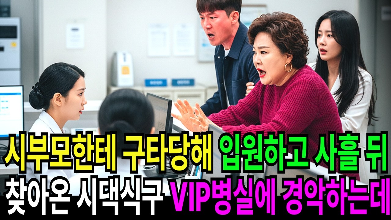 시부모한테 구타당해 입원하고 사흘 뒤 찾아온 시댁식구 vip병실에 경악하는데