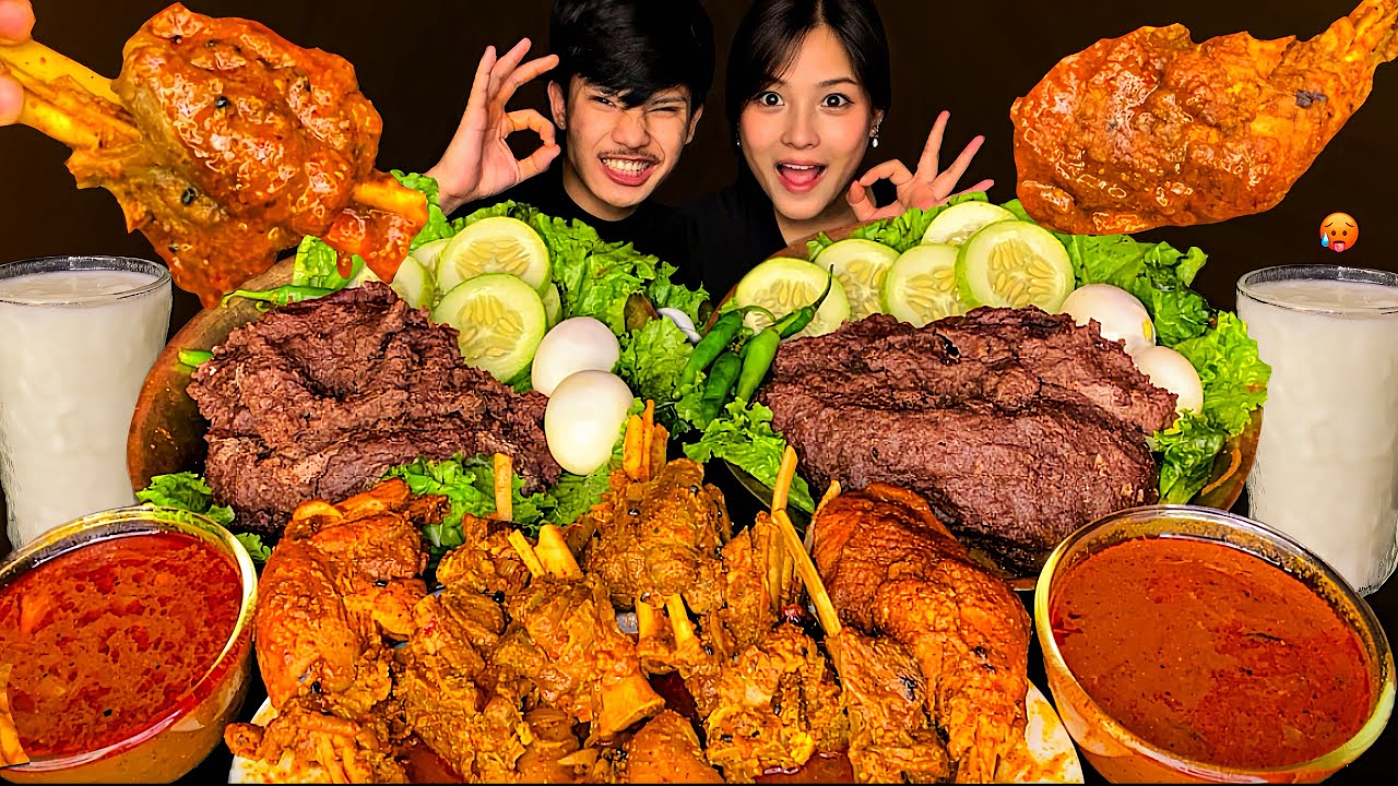 AUTHENTIC NEPALI FOOD | DHIDO WITH SPICY RICH MUTTON🔥CHICKEN LEG & GRAVY | REAL MUKBANG