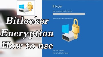 How to use Bitlocker drive encryption