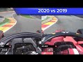 F1 2020 and 2019 Belgian Grand Prix Pole lap comparison