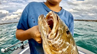 We ran Slap out Of Gas in a Dangerous inlet while Catching Giants! (Catch & Cook)